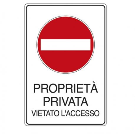 Cartello Alluminio PIXLEMON – Vietato L'Accesso, Proprietà Privata – 20x30 Cm