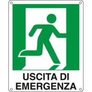 Cartello Segnalatore “USCITA DI EMERGENZA DX”