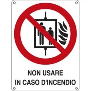 Non usare in caso d'incendio